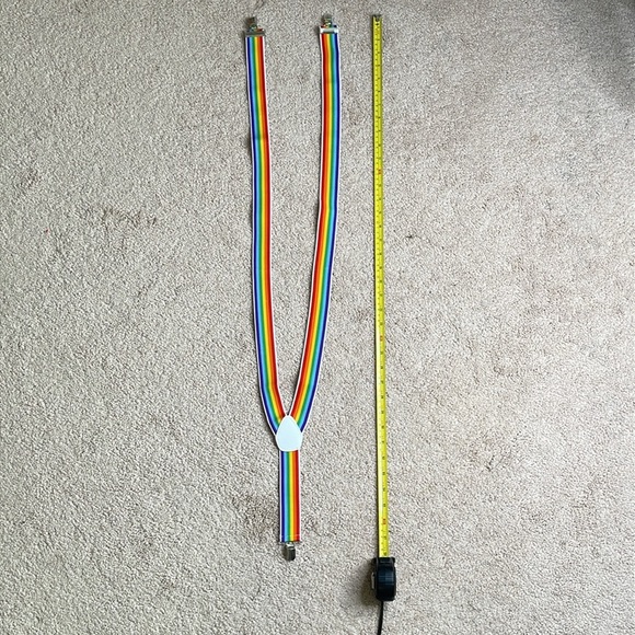 ADJUSTABLE Rainbow Suspenders - Picture 2 of 2